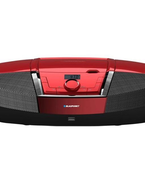 Аудио микросистема Blaupunkt Boombax BB12RD, CD Player, FM тунер, USB, 2X2W, Червена