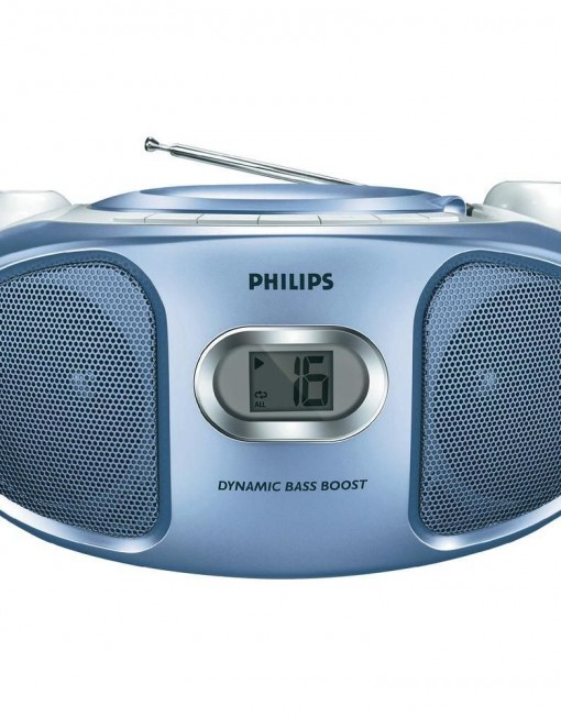 Аудио микросистема Philips AZ105N, CD Player, FM тунер, AUX, 2x1W, Синя