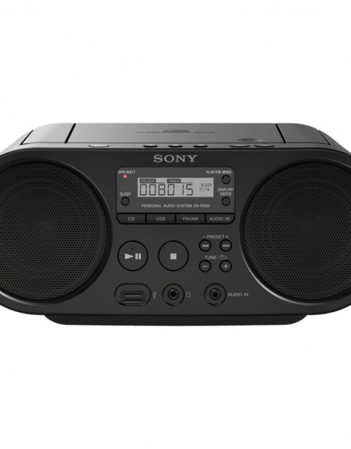 Аудио микросистема Sony ZSPS50, CD плеър, FM тунер, 2x2W, USB, Черна