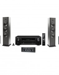 Аудио система 5.0 Receiver Denon AVR -X520BT + Тонколони Polk T50, 15,30, Черна