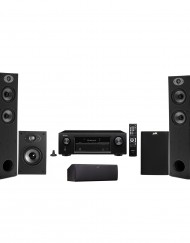 Аудио система 5.0 Рисийвър Denon AVR X520BT + Тонколони Polk TSX 330T, 110B, 150C, Черна