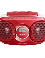 Аудио система Microsistem Philips Boombox AZ215R/12, CD Player, 2x1.5W, Червена