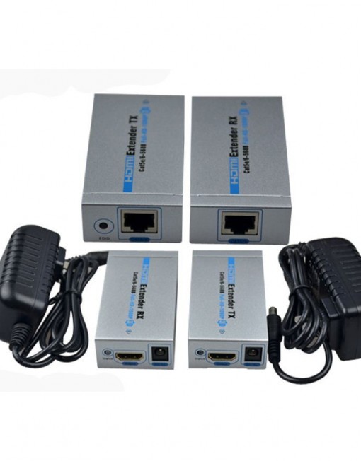 HDMI Удължител през LAN cat 5/6 до 60м, DeTech  - 18265