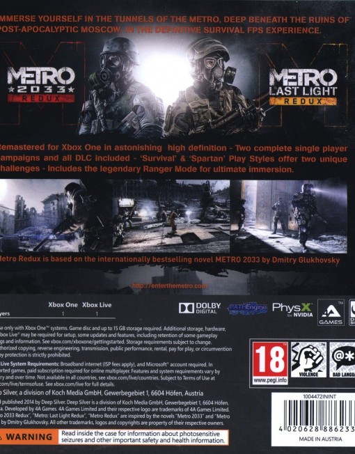 Игра Metro Redux за Xbox One