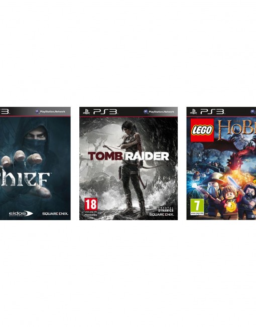 Игра Thief + Игра Tomb Raider + Игра LEGO The Hobbit за PlayStation 3