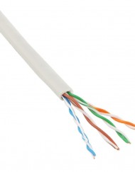 Кабел DeTech Network UTP /LAN, CAT 5 E, Сив, С медно жило, 305m - 18402