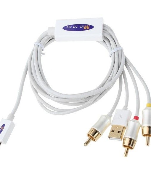 Кабел MHL (micro USB) - AV 3RCA, USB, 1.8m - 18231