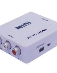 Конвертор DeTech AV към HDMI, Бял - 18257