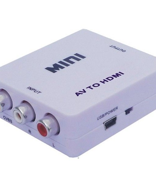 Конвертор DeTech AV към HDMI, Бял - 18257