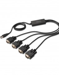 Конверторен кабел ASSMANN DA-70159, USB - RS232, 4xRS232, Chipset FT4232H