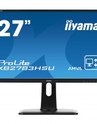 LED монитор Iiyama 27'' XB2783HSU, FHD, 4ms, DVI, DisplayPort, USB, Говорители, Черен
