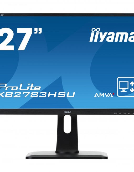 LED монитор Iiyama 27'' XB2783HSU, FHD, 4ms, DVI, DisplayPort, USB, Говорители, Черен