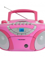 Микросистема Blaupunkt BB15PK, CD Player с MP3 player, Касетофон, USB, AUX, 2X2W, Розова