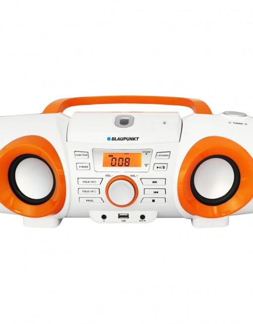 Микросистема Blaupunkt Boombax BB20BT, CD Player, FM тунер, USB, 2X2W, Бяла