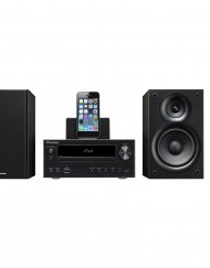 Мини аудио система Pioneer X-HM22-K, CD Player, FM тунер, USB, Bluetooth, iOS dock, 2x30W, Черна