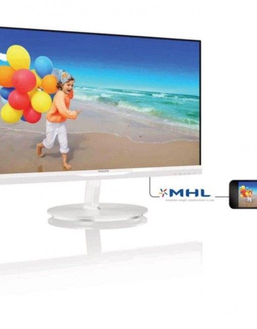 Монитор 23" (58.42 cm) Philips 234E5QHAW, AH-IPS панел, FULL HD LED, 5ms 20 000 000:1 250cd/m2, 2x H