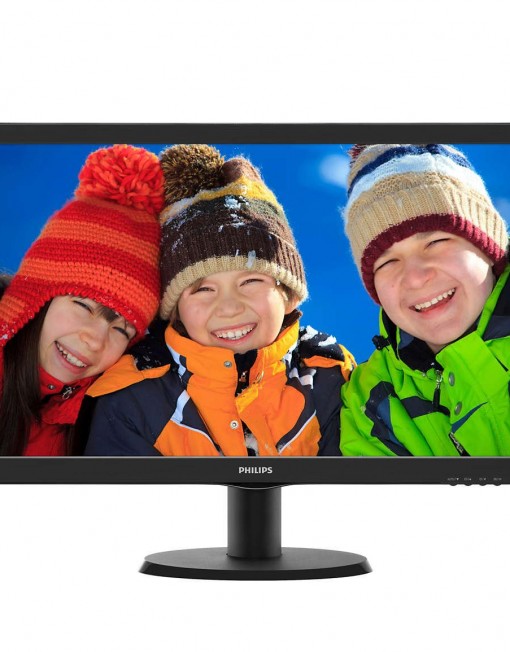 Монитор LED Philips 23.8", Full HD, DVI-D, VGA, HDMI, Черен, 240V5QDSB