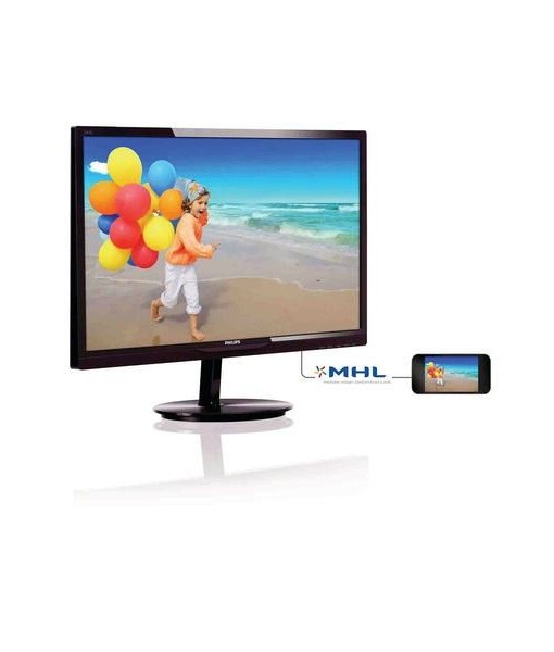 Монитор Philips 23.8" LCD monitor, 1920 x 1080, 5ms, 250 cd/m², 20 000 000:1, SmartImage Lite,  Blac
