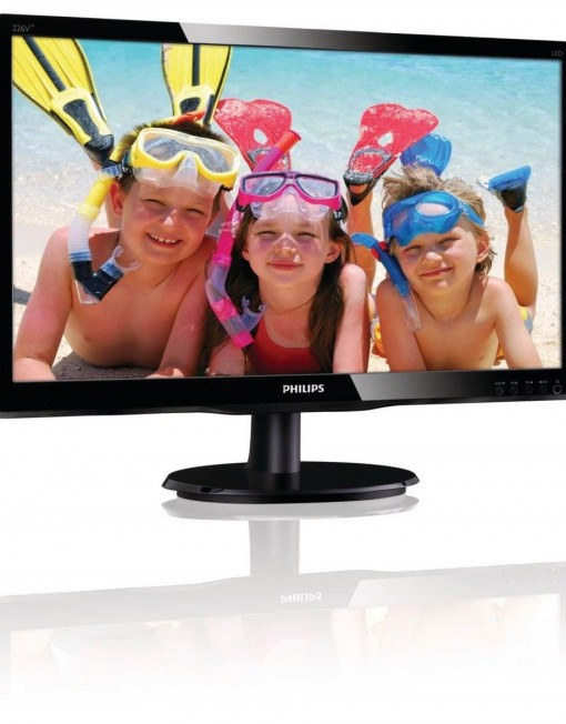 Монитор WLED 21.5" Philips 226V4LAB WLED, TN, 1920 x 1080 Full HD, Аудио жак, DVI, VGA, Тонколони 2W