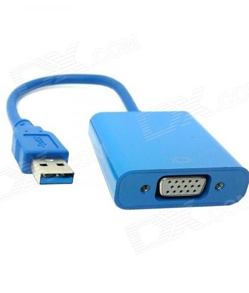 Преходник DT USB3.0 към VGA, Син - 18164