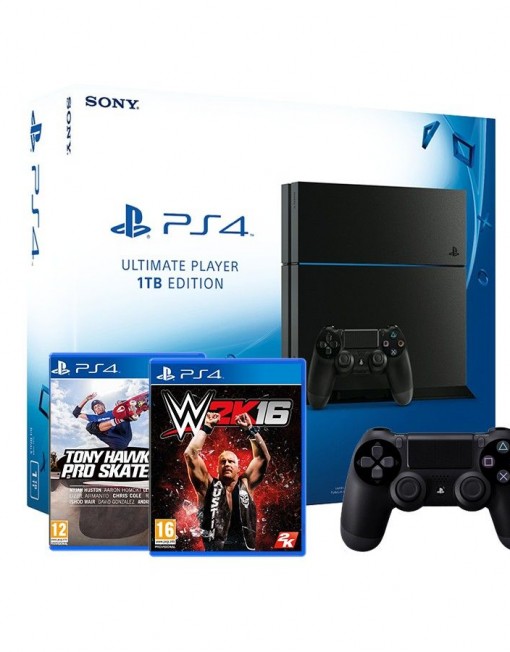 Промоционален пакет с конзола PlayStation 4 1TB Sport Pack, черна